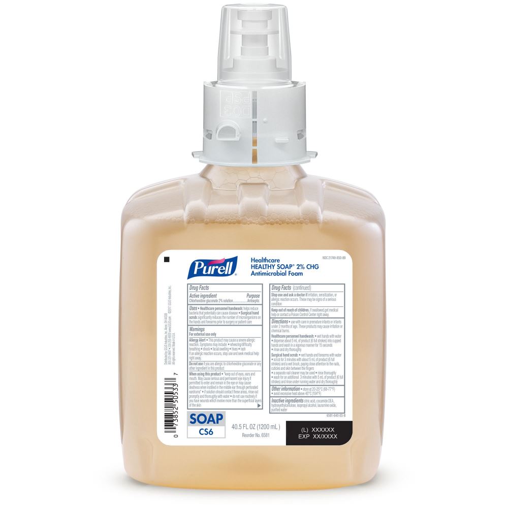 PURELL® Healthcare Healthy Soap® 2.0% CHG Antimicrobial Foam 1200 mL